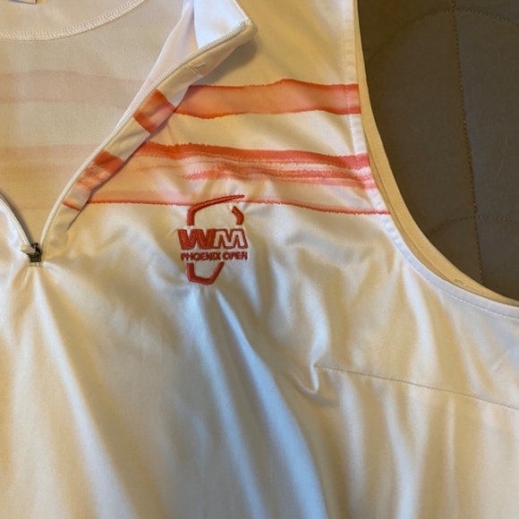 FootJoy-Women's XL-Sleeveless Golf Shirt- White/Pink-Waste Management Phx Open - Picture 7 of 8